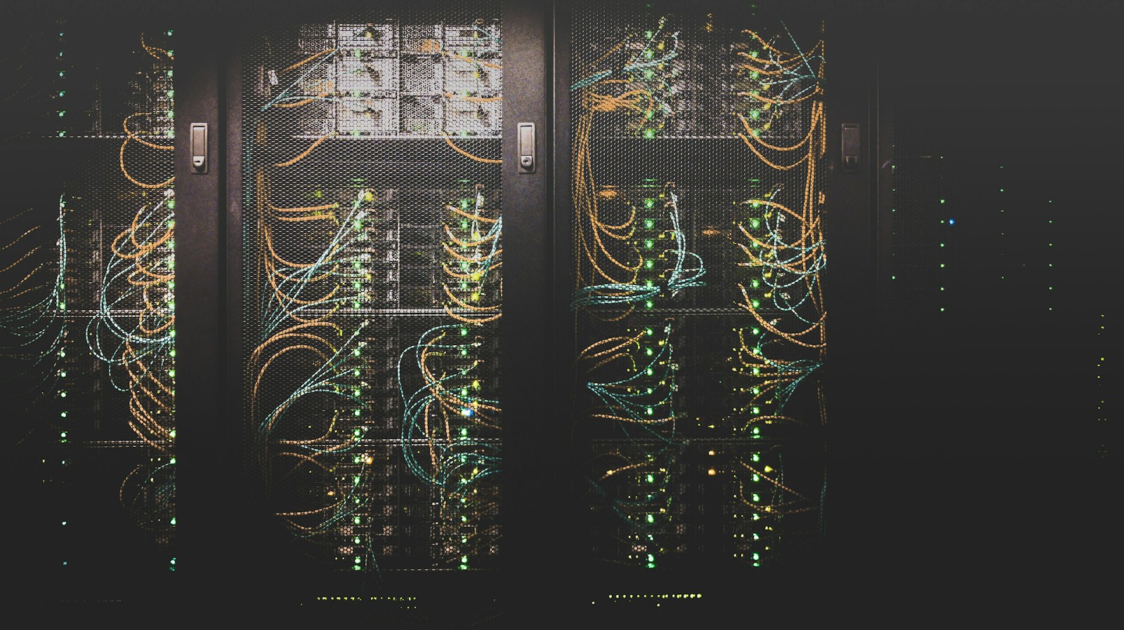 Server racks and equipment in a modern data center